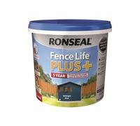 Ronseal 9L Midnight Blue Fence Life Plus Garden Shed & Fence Paint UV Potection