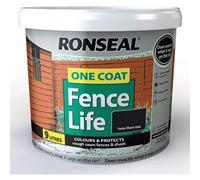 Ronseal 9L One Coat Fence Life Paint - Tudor Black Oak