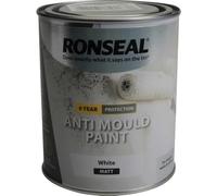 Ronseal Anti Mould Paint White Matt 2.5l | Ronseal AMPWM25L Anti Mould Paint|White Matt finish|2.5L quantity|Up to 6 years mould protection|Resists moisture and stea