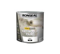 Ronseal Anti Mould Paint White Silk 2.5l | Ronseal AMPWS25L Anti Mould Paint|White Silk finish|2.5L quantity|Up to 6 years mould protection|Resists moisture and stea