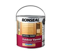 Ronseal CCODVS25L 2.5 Litre Crystal Outdoor Satin Finish Varnish - clear