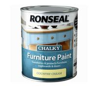 Ronseal RSLCFPCC750 750 ml Chalky Furniture Paint - Country Cotton