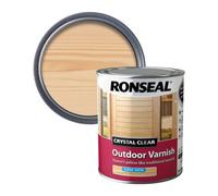 Ronseal CCODVS750 750 ml Crystal Outdoor Satin Finish Varnish - clear