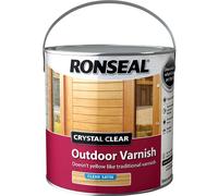 Ronseal CCODVS25L 2.5 Litre Crystal Outdoor Satin Finish Varnish - clear