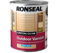 Ronseal CCODVS750 750 ml Crystal Outdoor Satin Finish Varnish - clear
