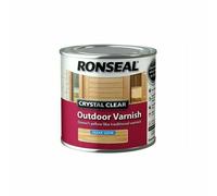 Ronseal Crystal Clear Outdoor Varnish Satin / Matt 250ml - 2.5L Rainproof 60mins