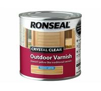 Ronseal Crystal Clear Outdoor Varnish Tough Protection Satin Finish All Sizes