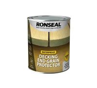 Ronseal RSLEGP750 Decking End Grain Preserve Green, 750 ml | Protective coating designed for cut timber sections, helping maintain substrate integrity in external environments.