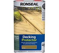Ronseal Decking Protector Natural 5L - Water Based Exterior Anti-Mould Greying