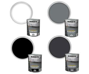 Ronseal Diamond Hard Floor Paint 750ML White Black Slate Anthracite Satin Finish