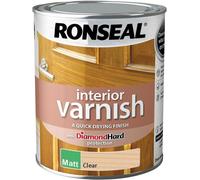 Ronseal Diamond Hard Interior Varnish Matt Clear 750ml Wood Furniture Protection