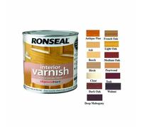 Ronseal 36821 Interior Varnish Quick Dry Satin Light Oak 250ml