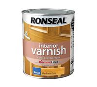Ronseal 750ml Quick Dry Satin Interior Varnish - Medium Oak