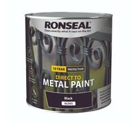 Ronseal 39179 Direct To Metal Paint Black Gloss 250Ml