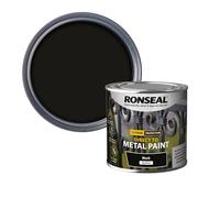 Ronseal 39179 Direct To Metal Paint Black Gloss 250Ml