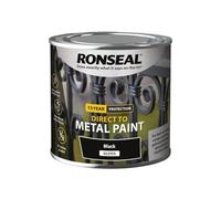Ronseal 39179 Direct To Metal Paint Black Gloss 250Ml