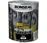 Ronseal Paint Direct to Metal Black Gloss 750ml