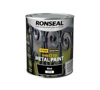 Ronseal Direct to Metal Paint Black Satin 750ml
