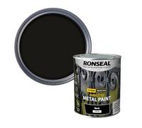 Ronseal Direct to Metal Paint Black Satin 750ml RSLDTMBS750