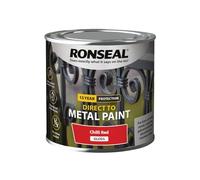 Ronseal Direct to Metal Paint Chilli Red Gloss 250ml