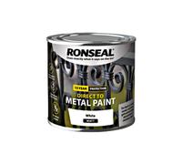 Ronseal 39184 Direct To Metal Paint White Matt 250Ml