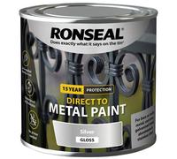 Ronseal 39403 Direct To Metal Paint Silver Gloss 250Ml