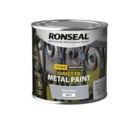 Ronseal Direct to Metal Paint Steel Grey Matt 250ml