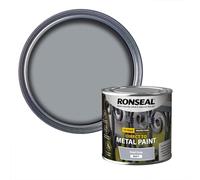 Ronseal 39189 Direct To Metal Paint Steel Grey Matt 250Ml