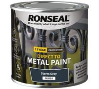 Ronseal 39190 Direct To Metal Paint Storm Grey Gloss 250Ml