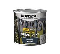 Ronseal 39190 Direct To Metal Paint Storm Grey Gloss 250Ml