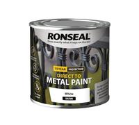Ronseal Direct to Metal Paint White Satin 250ml