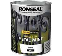 Ronseal Direct to Metal Steel Iron Aluminium Protect Matt Paint 750ml - White