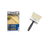 RONSEAL DPN5L Decking Protector Natural 5 Litre & Essen 4.0" Block Brush