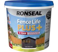 Ronseal RSLFLPPCTBO5 5 Litre Fence Life Plus Tudor Paint - Black Oak