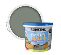 Ronseal Fence Life Plus Sage Matt Multi-Surface Exterior Wood Paint, 9L Tub