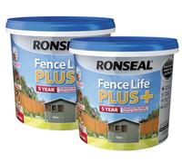Ronseal Fence Life Plus+ SLATE 10Ltr | 5 Year Protection | Rainproof in 1 hour