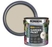 Ronseal Garden Paint RSLGPWA25L GPWA25L for Sheds, Fences, Brick and Terracotta White Ash 2.5 Litre