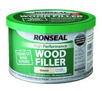 Ronseal High Performance Wood Filler Natural 275G - Quick Cure Deep Penetrating Timber Repair Tin