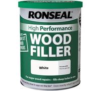 Ronseal High Performance Wood Filler White 1Kg - Interior Exterior Multi-Depth Timber Repair Tin