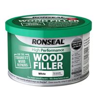 Ronseal High Performance Wood Filler White 275G - Two-Part Epoxy Strength Timber Repair Tin