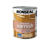 Ronseal 36871 Interior Varnish Quick Dry Satin Clear 750Ml
