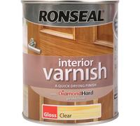 Ronseal RSLIVGCL250 Interior Varnish Quick Dry Gloss Clear, 250 ml