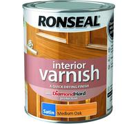 Ronseal 750ml Quick Dry Satin Interior Varnish - Medium Oak