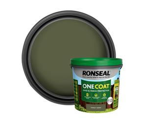 Ronseal KCB.8174503.60200.81 One Coat Shed & Fence Protection Forest Green 5 Litre