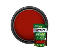 Ronseal One Coat Shed & Fence Refill Pouch Cedar Red 950ml Concerntrate - Mix with Water to Make 5 Litres of Paint for Effortless Coverage and Long-Lasting Protection