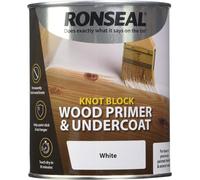Ronseal Knot Block Wood Primer and Undercoat White 750ml