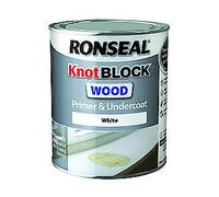 Ronseal 36481 Knot Block Primer & Undercoat White 750Ml