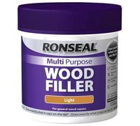 Ronseal Multi-Purpose Wood Filler - Light, 250g | Ready Mixed Wood Repair Paste for Interior & Exterior Cracks, Holes & Gaps | Flexible, Sandable, Paintable Finish