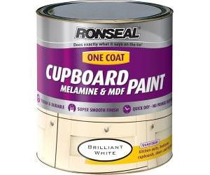 Ronseal OCCMPW750, One Coat Cupboard Melamine and MDF, 750 ml, White