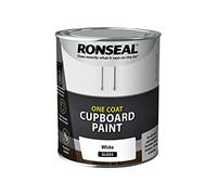 Ronseal 37498 One Coat Cupboard Paint White Gloss 750Ml